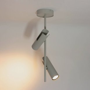 SIGMA Plafondspot Leda 2, taupe, 2-lamps, staal, GU10, hoogte 55 cm