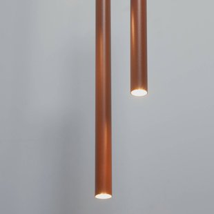 SIGMA Hanglamp Sopel 3, baksteenrood, rond, 3-lamps, staal, G9