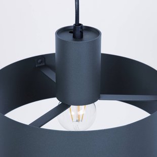 SIGMA Hanglamp Rif M, antraciet, 1-lamp, Ø 25 cm, staal