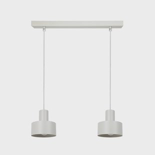 SIGMA Hanglamp Rif 2, taupe 2-lamps, lineair, staal