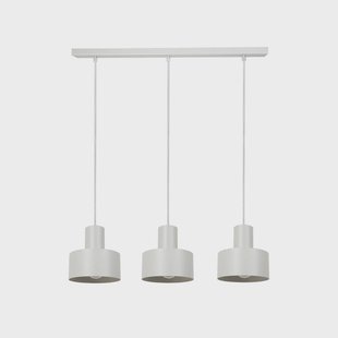 SIGMA Hanglamp Rif 3, taupe, 3-lamps, lineair, staal