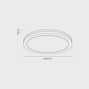 Milagro Lighting LED plafondlamp Marlon, Ø 22 cm, zwart, kunststof, IP54