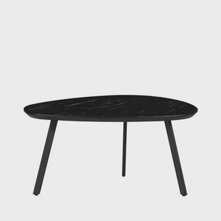 Salontafel Nyborg Lille - Zwart - MDF - 75x38x44cm (BxHxD)