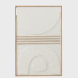 J-Line schilderij Thibault - papier - wit|beige