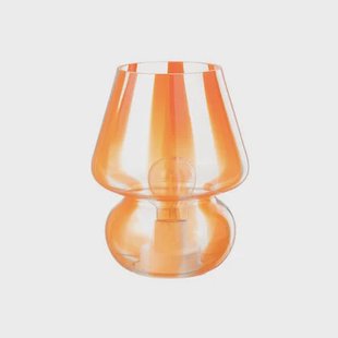 J-Line tafellamp Strepen - glas - transparant|oranje - large