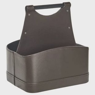 Beliani - URUK - Opbergmand - Donkerbruin - Kunstleer