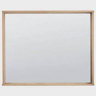 Beliani - ROSELL - Wandspiegel - Lichthout - 80 x 65 cm - Vezelplaat