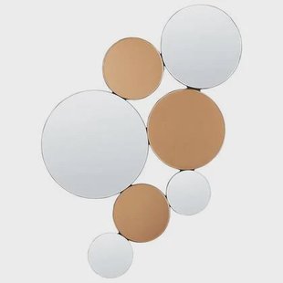 Beliani - LAXOU - Wandspiegel - Zilver|Koper - Glas|MDF