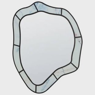 Beliani - LIVERDUN - Wandspiegel - Lichtblauw - Glas|MDF