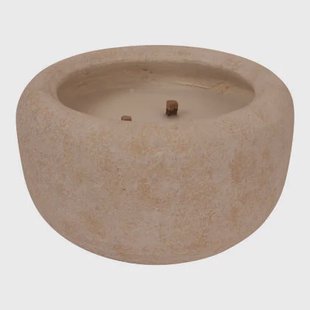 PTMD Gabor Brown Cement Outdoor Candle L