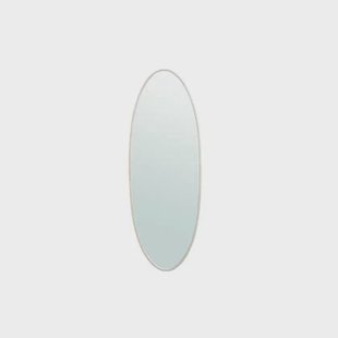PTMD Serine White Steel Oval Mirror Small