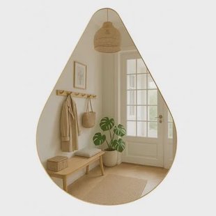 MIRRORS AND MORE MISOU Wandspiegel 100x80cm Grote Organische Spiege...