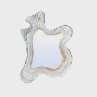 PTMD Hyro Natural Teak Wood Organic Mirror