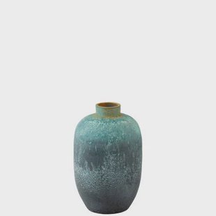 J-Line vaas Vintage - keramiek - azuur - small - Ø 33.5 cm