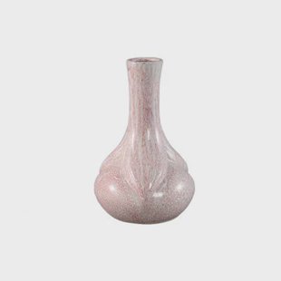 PTMD Hailey Pink Ceramic Round Vase Narrowed Top L