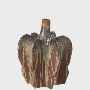 J-Line vaas Naga - keramiek - roest|bruin - large - Ø 22.5 cm