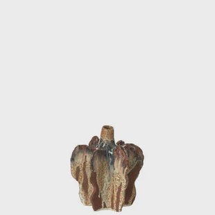 J-Line vaas Naga - keramiek - roest|bruin - small - Ø 12.5 c