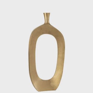 J-Line vaas Nina - aluminium - goud - large - 75 cm hoog