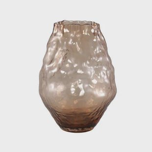 PTMD Narin Cream Irregular Shaped Glass Vase L