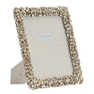 Flolly - Zilveren fotolijst met bloemen