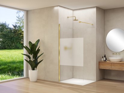 Inloopdouche Van Rijn Products ST01 60x200 cm 8 mm Helder Glas Met Satijnbaan Incl. Beslag met Muurprofiel Geborsteld Messing Inloopdouche Van Rijn Products ST01 60x200 cm 8 mm Helder Glas Met Satijnbaan Incl. Beslag met Muurprofiel Geborsteld Messing