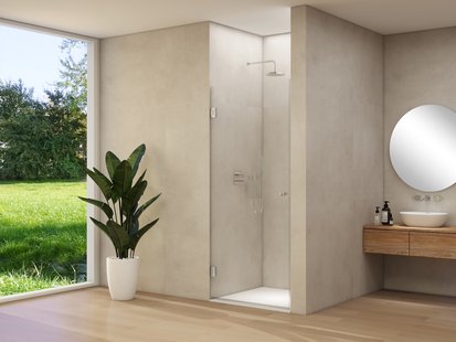 Nisdeur Van Rijn Products ST01 80x200 cm 8 mm Helder Glas Incl. Dichtingen RVS