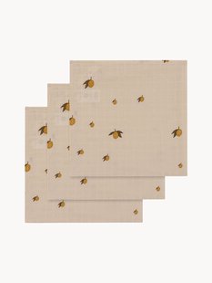 Mousseline doekjes Lemon van biokatoen, set van 3