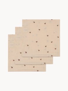 Mousseline doekjes Cherry van biokatoen, 3 stuks