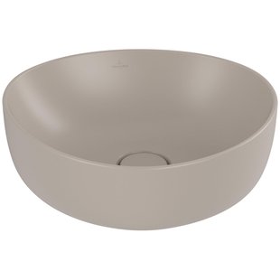 Villeroy & Boch Antao Opzetwastafel - 40 x 39.5 x 14.6 cm - Almond CeramicPlus - zonder overloop 4a7240am
