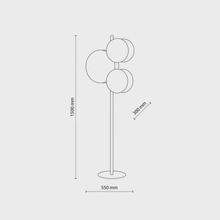 TK Lighting Puls vloerlamp, jute kappen, natuurlijk bruin/wit, 3-lamps