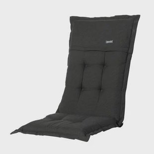 Madison - Tuinkussens Hoge Rug Rib Black - 123x50 - Zwart