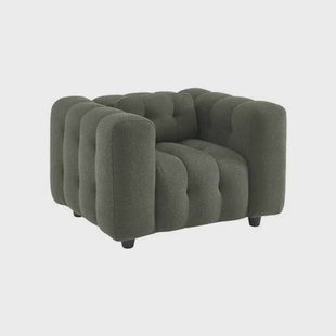 sweeek - Fauteuil in boucléstof met structuur, 1 zitplaats sweeek - Fauteuil in boucléstof met structuur, 1 zitplaats