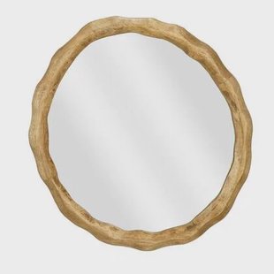 Mica Decorations Nick Wandspiegel - FSC 100% - Mangohout - Donkerbruin