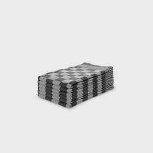 Eleganzzz Theedoekenset Blok 65x65cm - zwart|wit - set van 6 Eleganzzz Theedoekenset Blok 65x65cm - zwart|wit - set van 6