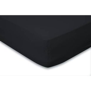 Eleganzzz Hoeslaken Katoen Perkal 35cm Hoekhoogte - zwart
