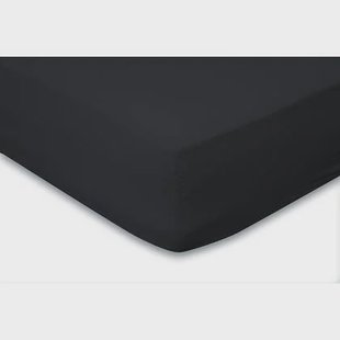 Eleganzzz Hoeslaken Jersey Katoen Stretch 35cm Hoge Hoek - zwart