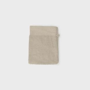 LINNICK Diamond Badstof Washand 100% Katoen 16x21cm - sand - set van 6 LINNICK Diamond Badstof Washand 100% Katoen 16x21cm - sand - set van 6
