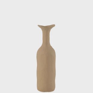 J-Line vaas Agra - aluminium - beige - large - 39 cm hoog