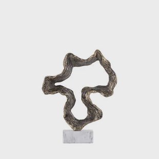 PTMD Maryan Brass Shaped Alu Casted Statue Marble BaseS