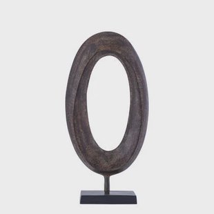 PTMD Rhubie Brown Oval Alu Casted Statue On Base Long