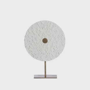 Light&living Ornament op voet 35x12x50 cm YVO marmer wit+antiek brons