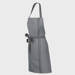 Kookschort, Keukenschort, Set van 2 Stuks, Katoen, Donker Grijs met St