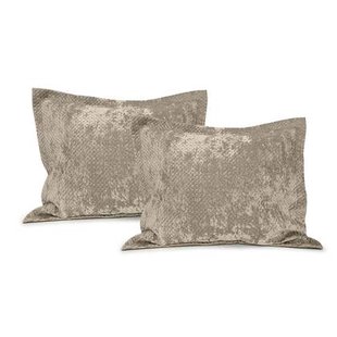 LINNICK Velvet Kussensloop - bronze 60x70cm - Set van 2