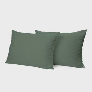 Eleganzzz Kussensloop Perkal Katoen - grenat green 60x70cm