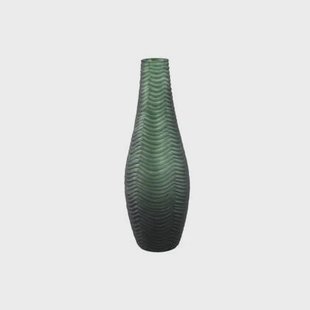PTMD Elichi Green Round Glass Vase High Small