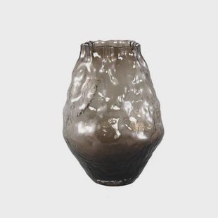 PTMD Narin Brown Irregular Shaped Glass Vase L