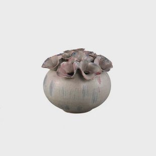 PTMD Jullia Lilac Ceramic Vase Flower Shaped Holes M