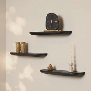 Starfurn Wandplank Gusta Black | 60 cm | Set van 3