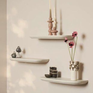 Starfurn Wandplank Gusta Sand | 60 cm | Set van 3