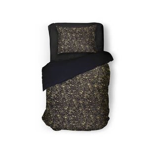 Eleganzzz Dekbedovertrek Foil Velvet - black